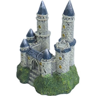 Ornament Kasteel Blauw/Wit