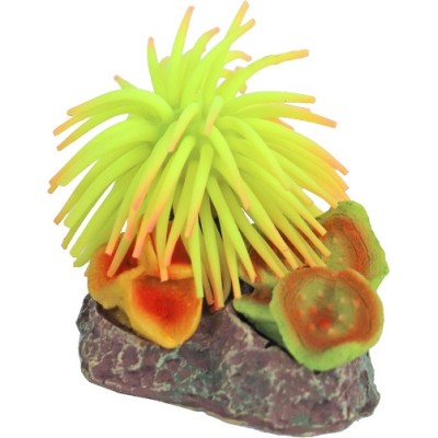 Ornament Siliconen Bloem met Rots - 9 cm