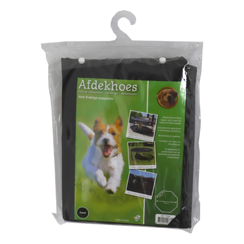 FEANDREA Puppy ren, buitenverblijf voor hond, 8 roosters elk 77 x 60 cm, grijs PPK86G