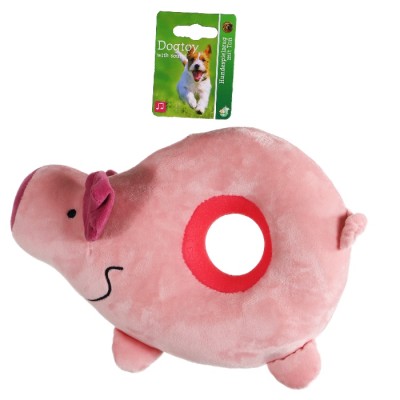 Hondenspeelgoed Pluche Donut Varken - 33 cm