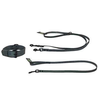 Boon Looplijn Soft Leder - Grijs 18mm/130cm