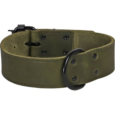 Boon Halsband Soft Leder - Groen 30mm/40cm