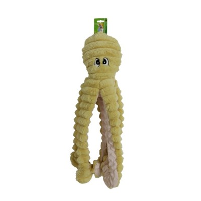 Hondenspeelgoed Corduroy Octopus - Geel 65cm