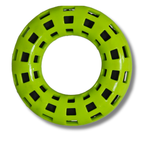 Hondenspeelgoed TPR Crinkle Ring - Groen 16cm