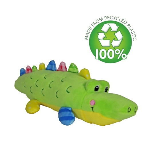 Hondenspeelgoed Eco Krokodil met Piep - 28 cm