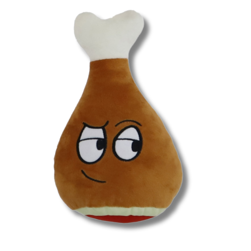 Hondenspeelgoed Pluche Drumstick Smiley - 22 cm