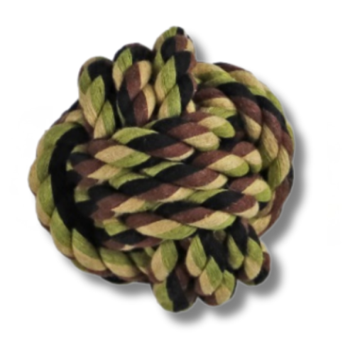 Hondenspeelgoed Touwbal Camouflage - 4 maten