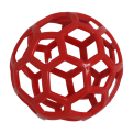 Hondenspeelgoed TPR Speelbal Hol - Rood 14cm