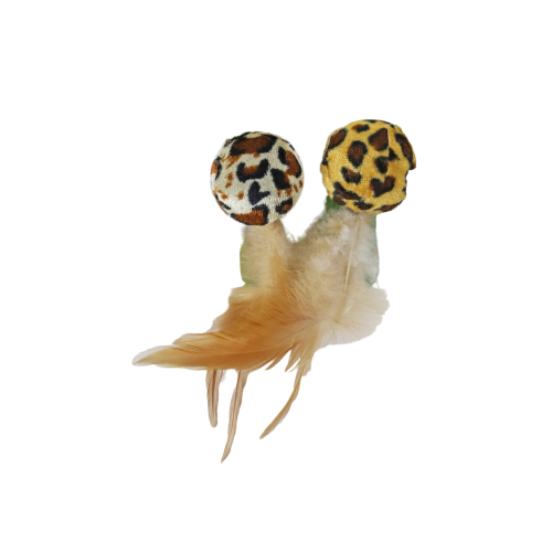 Kattenspeelgoed Rammelballen Safari - 2 stuks