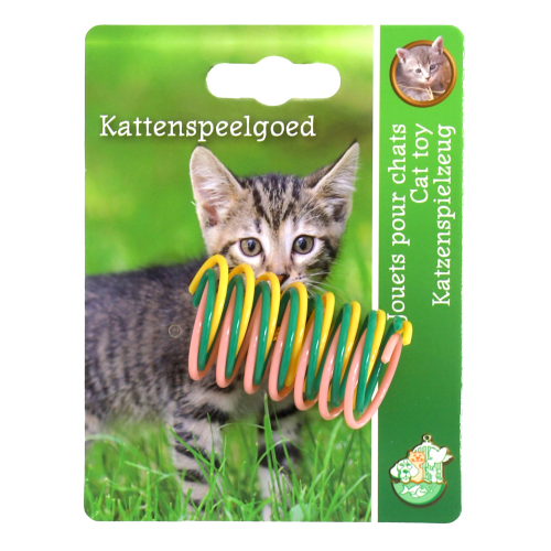 Kattenspeelgoed Springveer 3 stuks - 5 cm