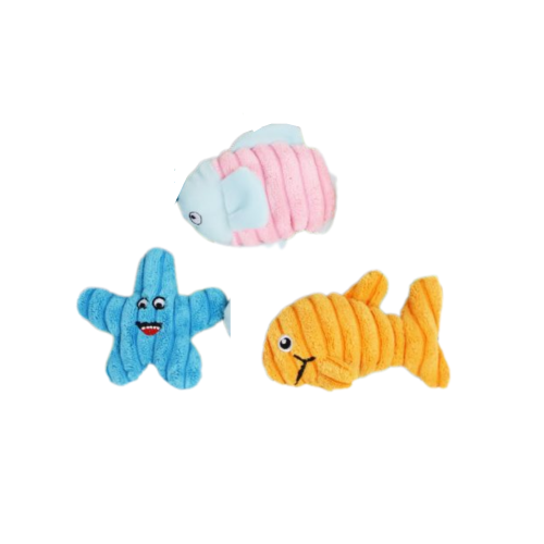 Kattenspeelgoed Zeedieren Corduroy - Assorti
