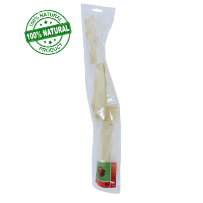 Hondensnack Natuurlijk Runderkophuid Wit - 50 cm