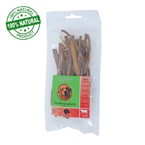 Hondensnack Runderspaghetti 15cm - 50 gram