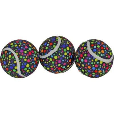 Hondenspeelgoed Rainbow STIP Tennisballen 3st - M 6,4cm