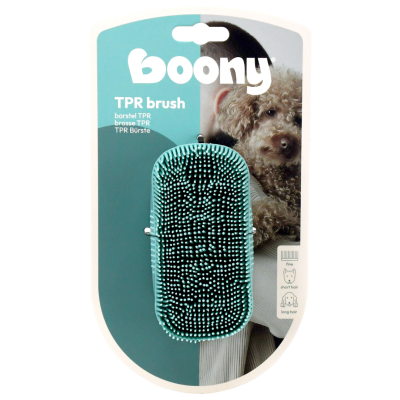 Boony Hond Borstel TPR - Ovaal Fijn