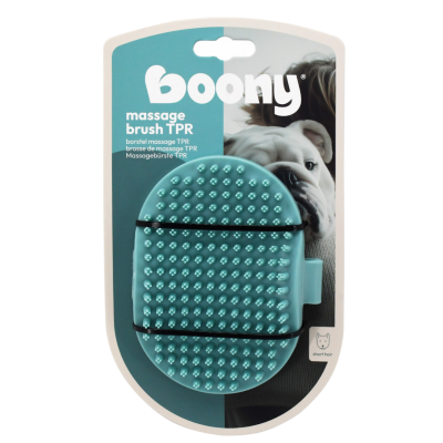 Boony Hond Massageborstel TPR met Handvat