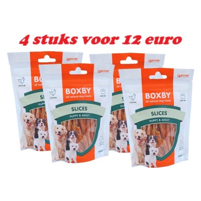Boxby Slices Kip - 4 voor 12 euro