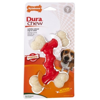 Nylabone Dura Chew Double Bend Bacon - Medium
