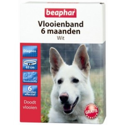Beaphar Vlooienband Hond 6 Mnd - Wit