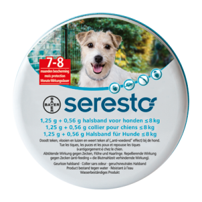 Bayer Seresto Teken- en Vlooienband Hond - tot 8kg