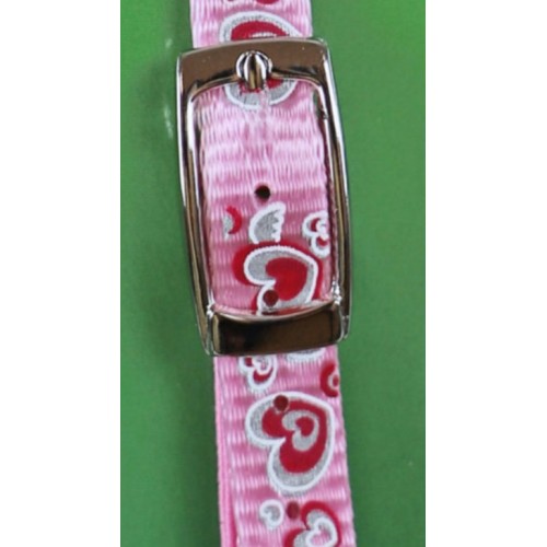 Kattenhalsband Nylon Hart - Roze