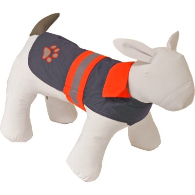 Honden Safety Regenjas Grijs/Oranje - 6 maten