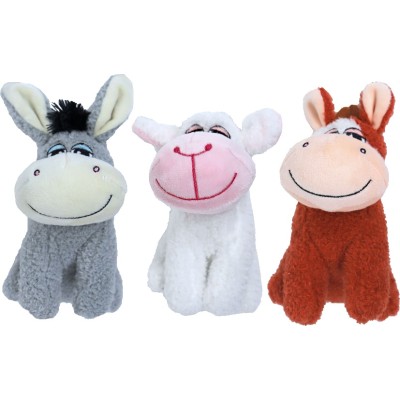 Hondenspeelgoed Hond/Ezel/Koe Schapenwol - 17cm