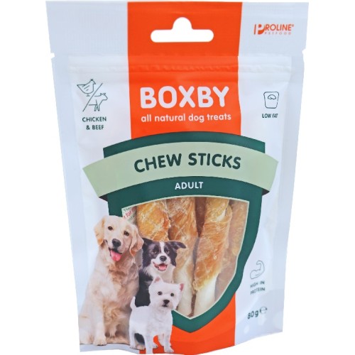 Boxby Chew Sticks met Kip - 4 voor 10 euro