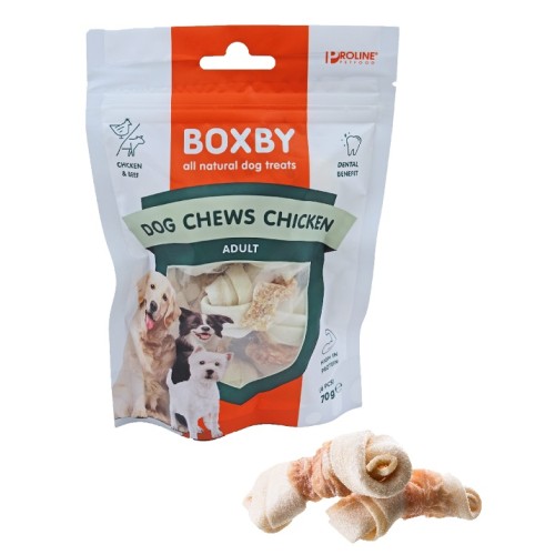Boxby Dog Chews Chicken - 4 voor 12 euro