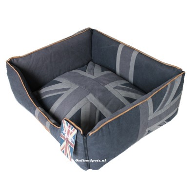 Happy House Canvas Mand Vlag - Grijs 3 maten