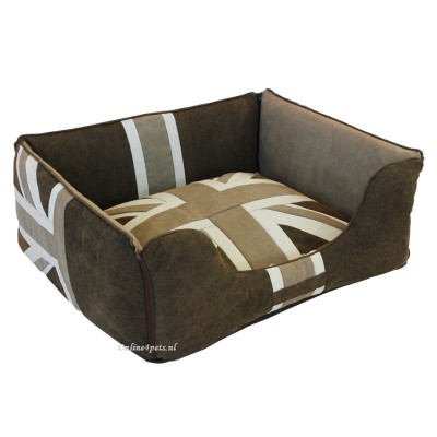 Happy House Canvas Mand Vlag - Bruin