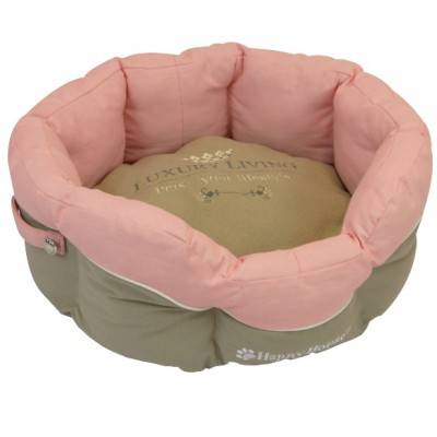 Happy House Canvas Mand - Roze