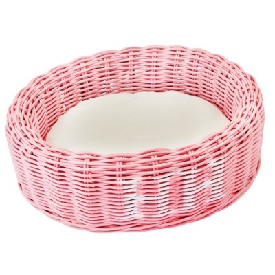 Happy House Rieten Mand HH - Roze