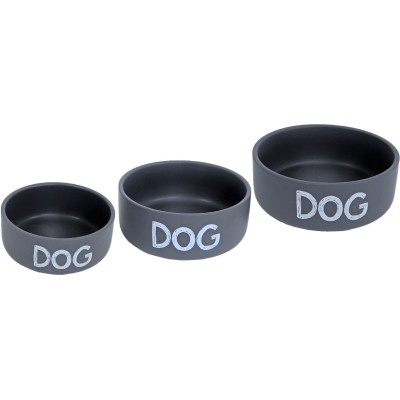 Honden Eetbak Steen DOG Grijs - 3 maten