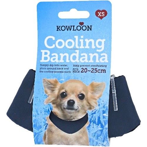 Kowloon Cool Bandana Verstelbaar - XS Donkerblauw