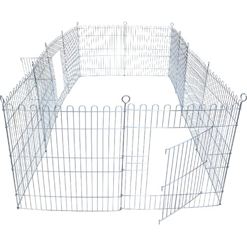 Metalen Buitenren 6 panelen - Verzinkt