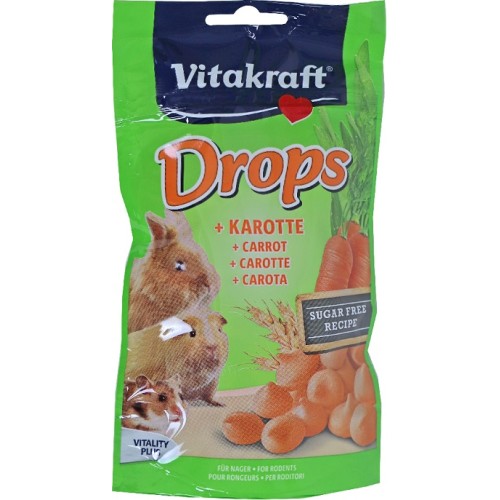 Knaagdiersnack Drops Wortel - 75 gram