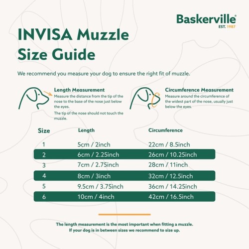 Muilkorf Baskerville Invisa - 6 maten Muilkorf Baskerville Invisa - 6 maten