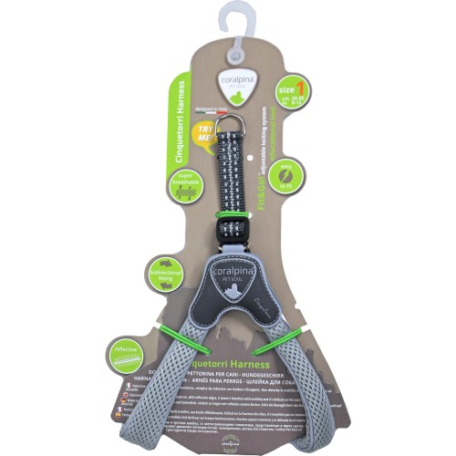 Coralpina Harnas Cinquetorri Grijs - 8 maten