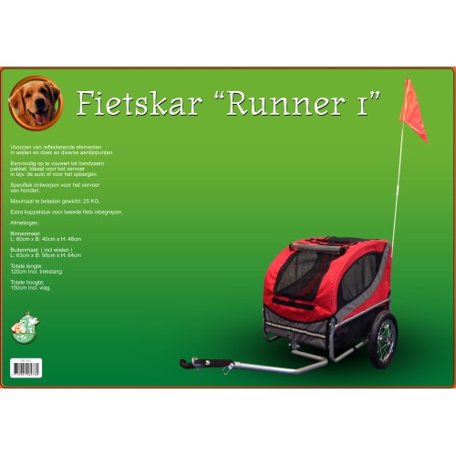 Fietskar Runner Rood - Nr. 1