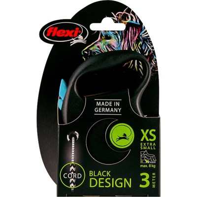 Flexi Black Design Cord XS 3m - Blauw