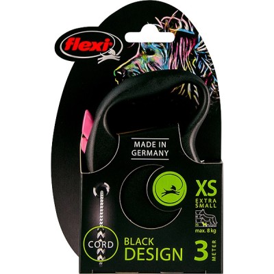 Flexi Black Design Cord XS 3m - Roze