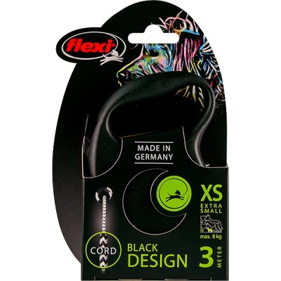 Flexi Black Design Cord XS 3m - Zwart