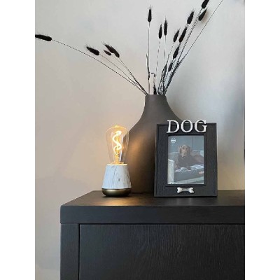 HH Fotolijst Staand Hond Zwart/Zilver - Dog 