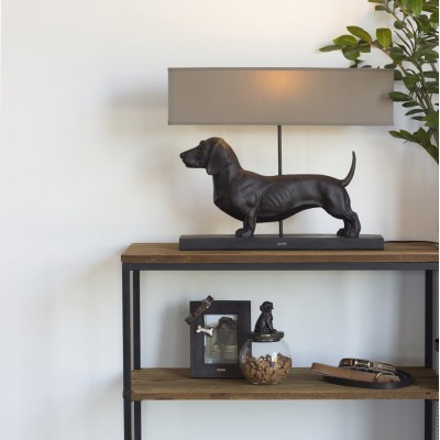 Happy House Lamp Teckel - Zwart