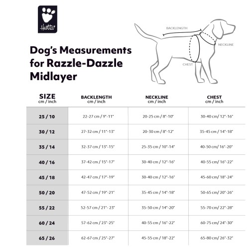 Hurtta Razzle Dazzle Midlayer Jacket - 9 maten