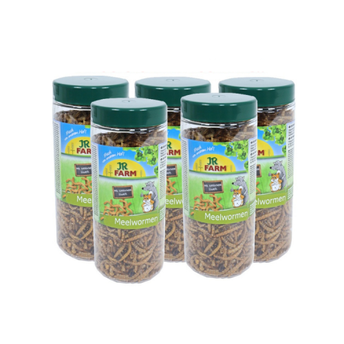 JR Farm Knaagdiersnack Meelwormen - 5x 70gr