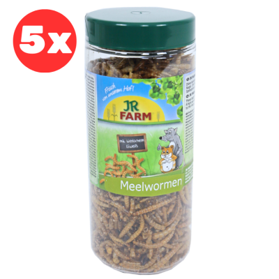 JR Farm Knaagdiersnack Meelwormen - 5x 70gr