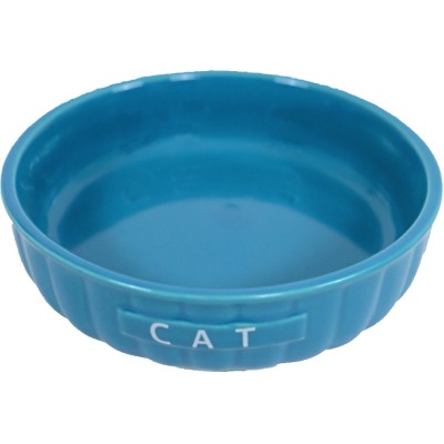 Katten Drinkschotel Steen Ribbel 14 cm - Blauw