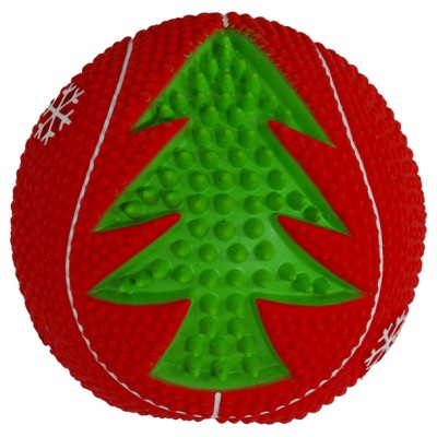 Kerst Hond Latex Kerstbal - Rood/Groen 10cm Kerst Hond Latex Kerstbal - Rood/Groen 10cm